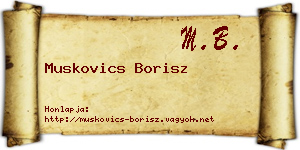 Muskovics Borisz névjegykártya